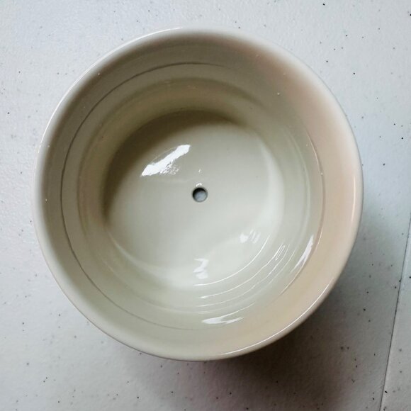 Set Of 3 Christmas Holiday Planters with Bamboo Saucers Santa Reindeer Snowman - Picture 5 of 9